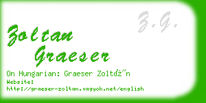 zoltan graeser business card